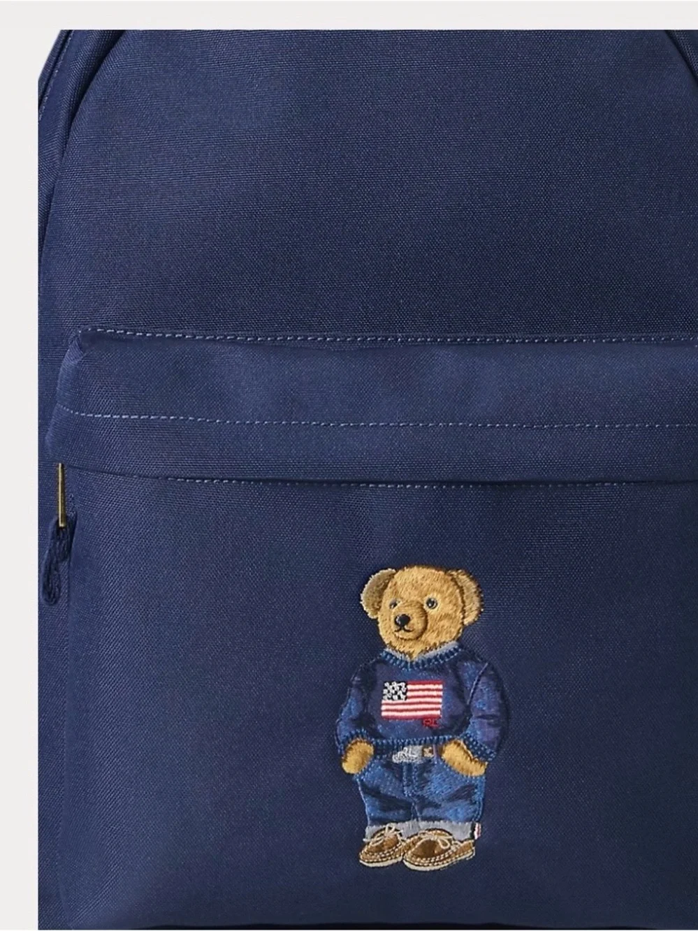 Polo Bear Backpack Navy Embroidered Backpack